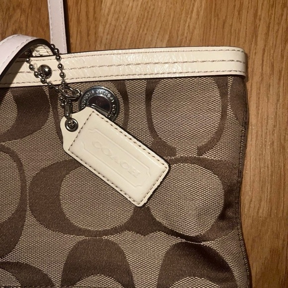 Coach Cream and Brown Mini Bag - Picture 3 of 5